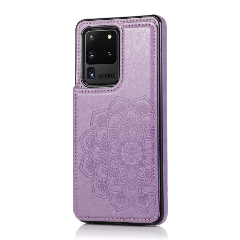 Skal Samsung Galaxy S20 Ultra Grå Mobilskal Mandala-Korthållare