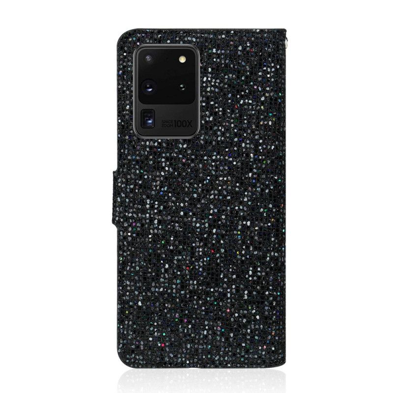 Skyddsfodral Samsung Galaxy S20 Ultra Svart Glitterdesign