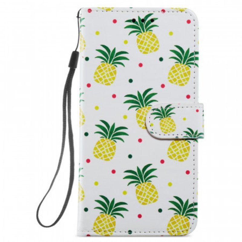 Folio-fodral Samsung Galaxy S22 5G Flera Ananas