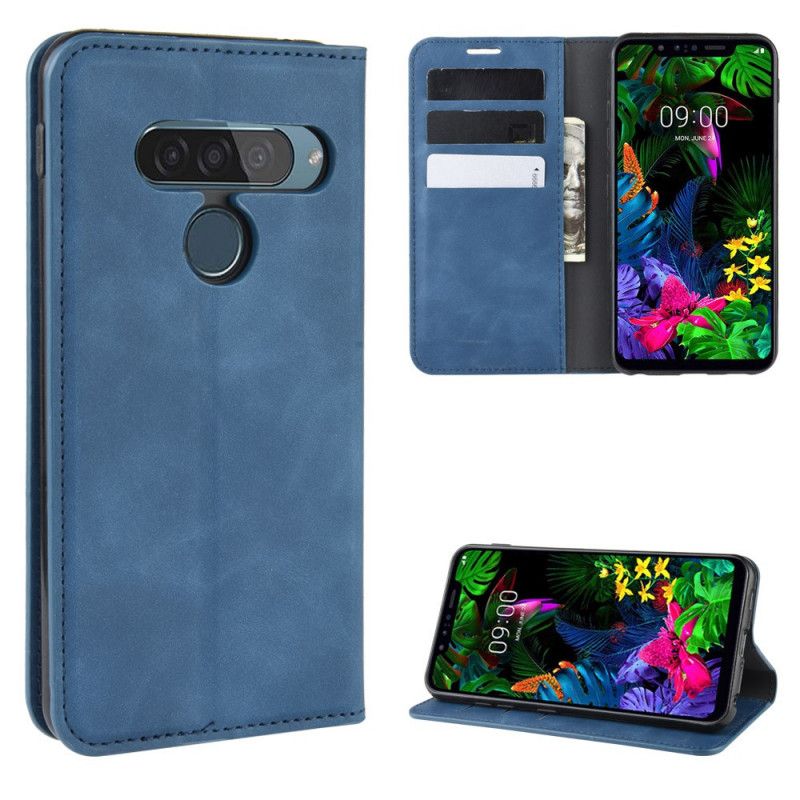 Folio-fodral ThinQ LG G8S ThinQ Svart Elegant Lädereffekt