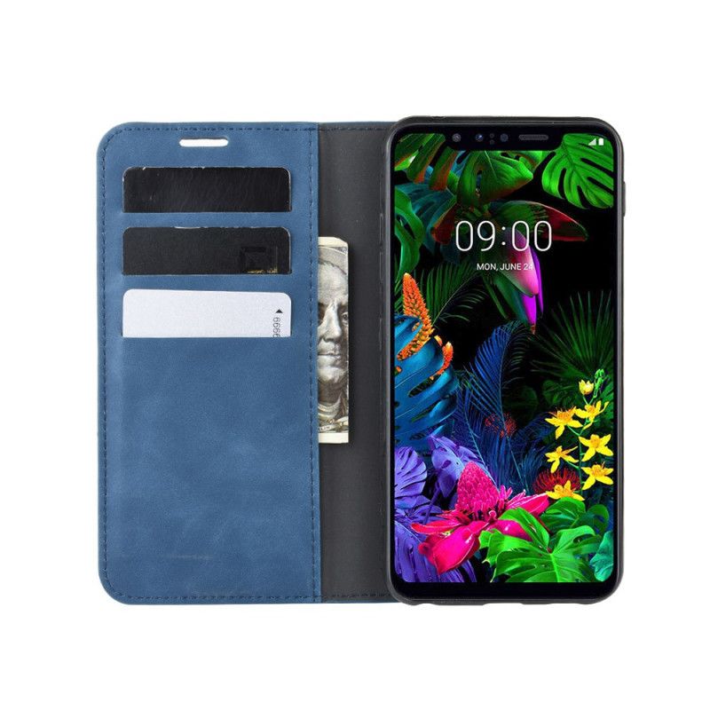 Folio-fodral ThinQ LG G8S ThinQ Svart Elegant Lädereffekt