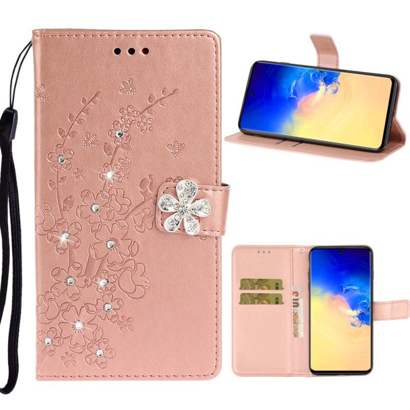 Fodral Samsung Galaxy A71 Lila Blomma Charm