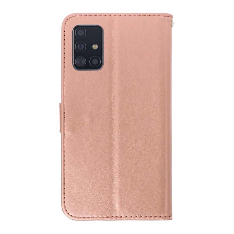 Fodral Samsung Galaxy A71 Lila Blomma Charm