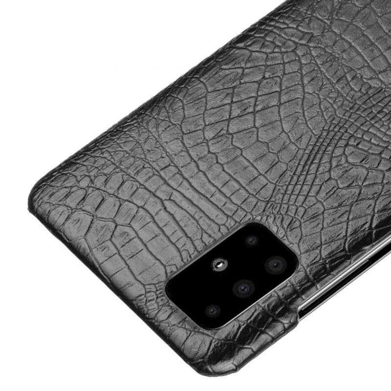 Skal för Samsung Galaxy A71 Svart Krokodilhudeffekt