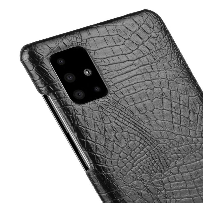 Skal för Samsung Galaxy A71 Svart Krokodilhudeffekt