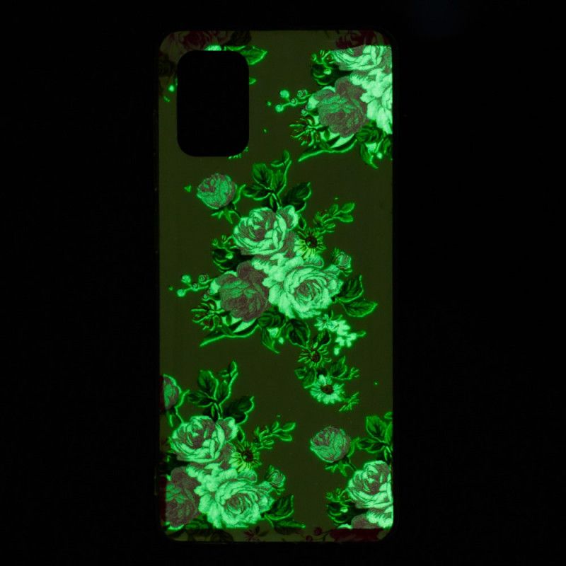 Skal Samsung Galaxy A71 Fluorescerande Frihetsblommor