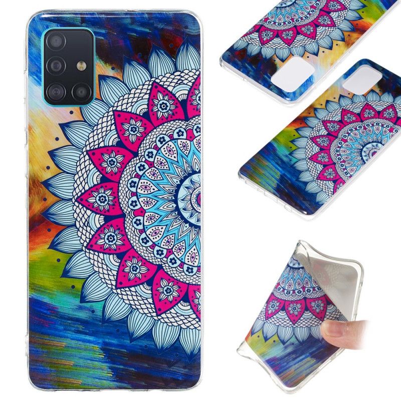 Skal Samsung Galaxy A71 Mobilskal Fluorescerande Mandala