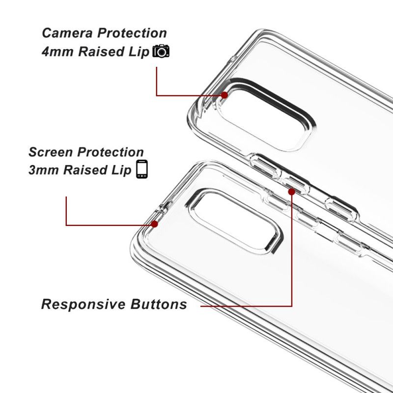 Skal Samsung Galaxy A71 Transparent Framsida