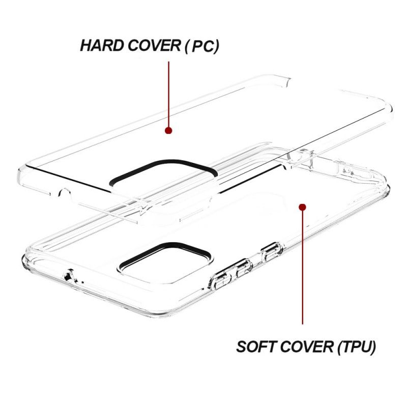 Skal Samsung Galaxy A71 Transparent Framsida