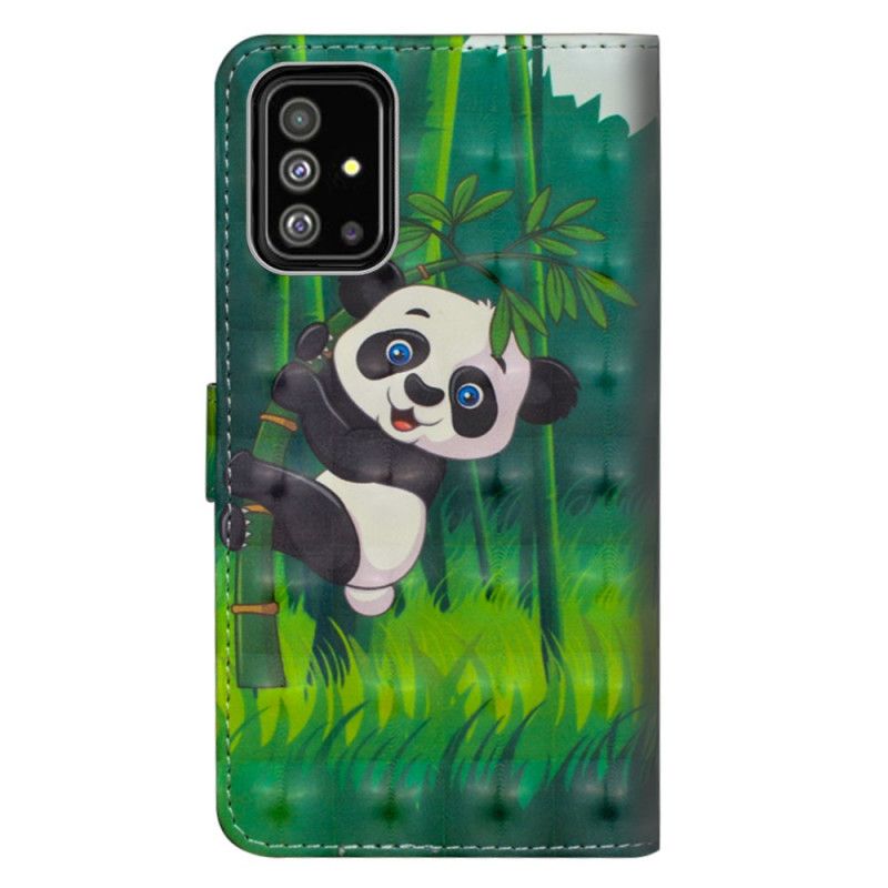 Skyddsfodral Samsung Galaxy A71 Panda Och Bambu