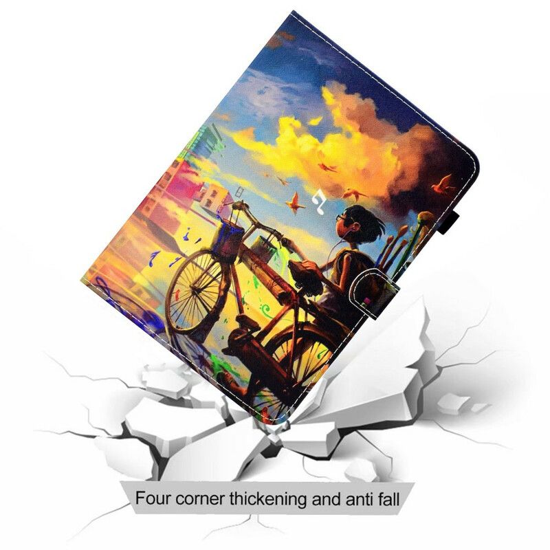 Fodral För Samsung Galaxy Tab A7 Lite Bike Art