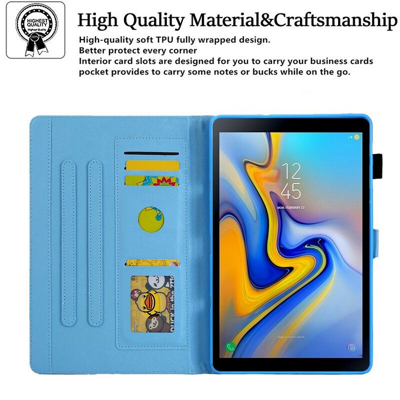 Fodral Samsung Galaxy Tab A7 Lite Geometrisk Marmor