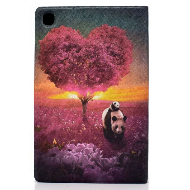 Läderfodral Samsung Galaxy Tab A7 Lite Telefonfodral Panda Heart