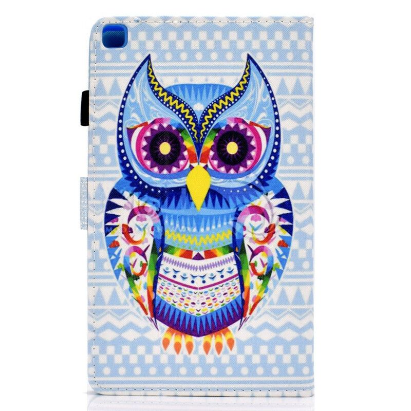 Läderskal Fodral Samsung Galaxy Tab A7 Lite Tribal Owl