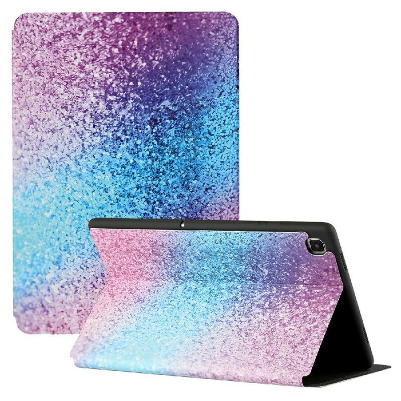 Smart Fodral Samsung Galaxy Tab A7 Lite Two Flap Fantasy Paljetter