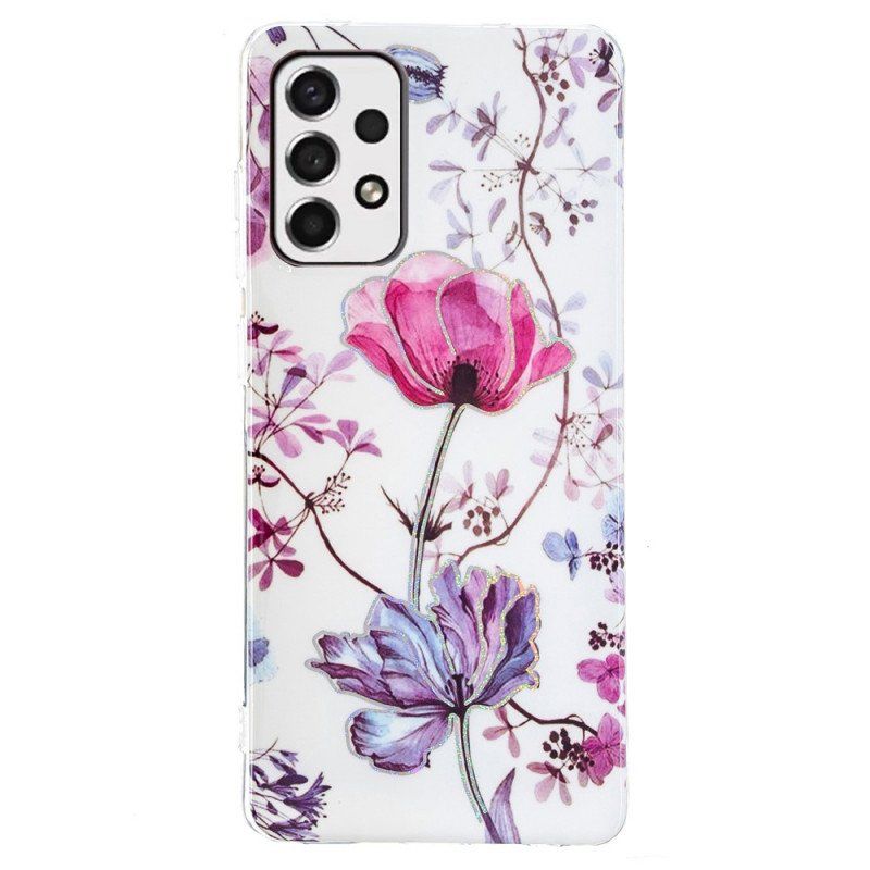 Skal Samsung Galaxy A53 5G Marmorerade Blommor