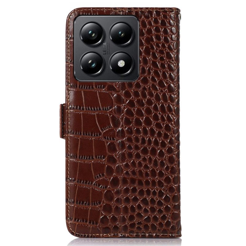 Fodral Xiaomi 14t Pro Crocodile Texture Läder