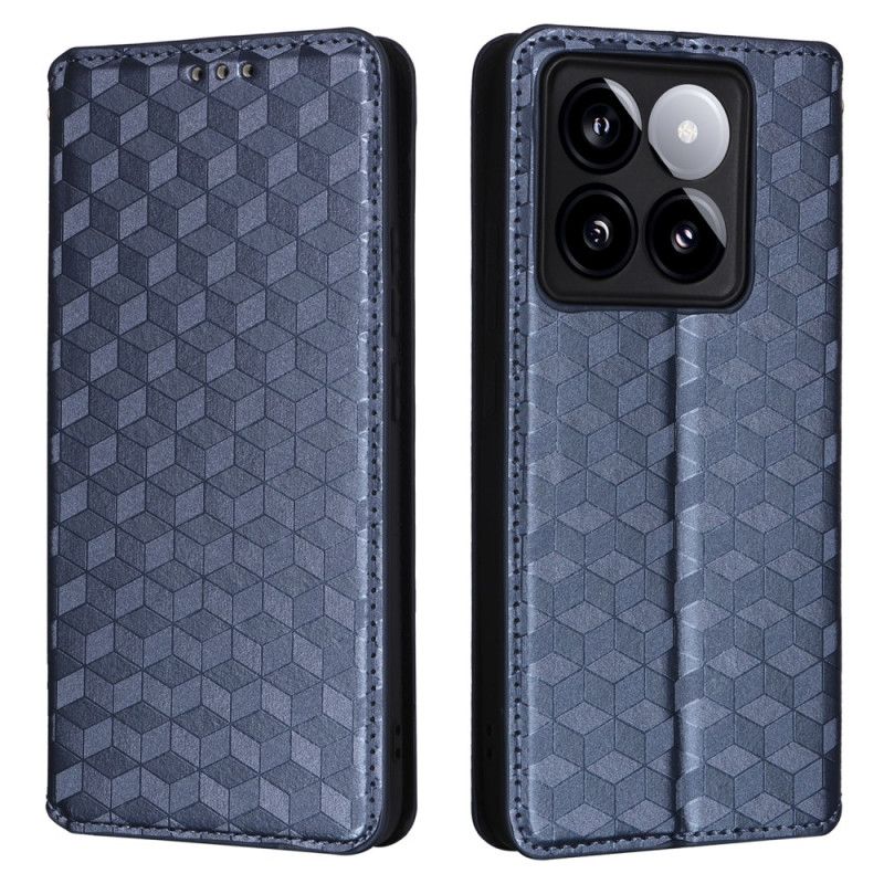 Folio-fodral Xiaomi 14t Pro 3d-kuber