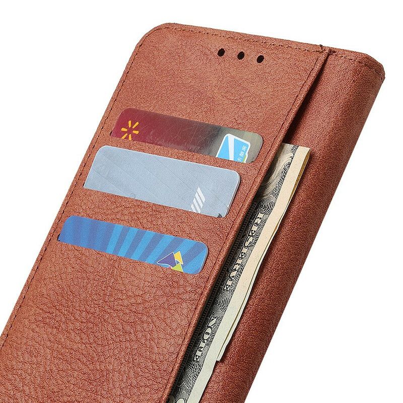 Fodral För Samsung Galaxy S21 Fe Enkel Litchi Konstläder