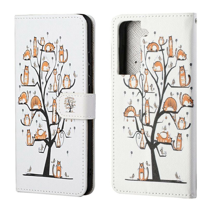 Fodral För Samsung Galaxy S21 Fe Funky Cats Strappy