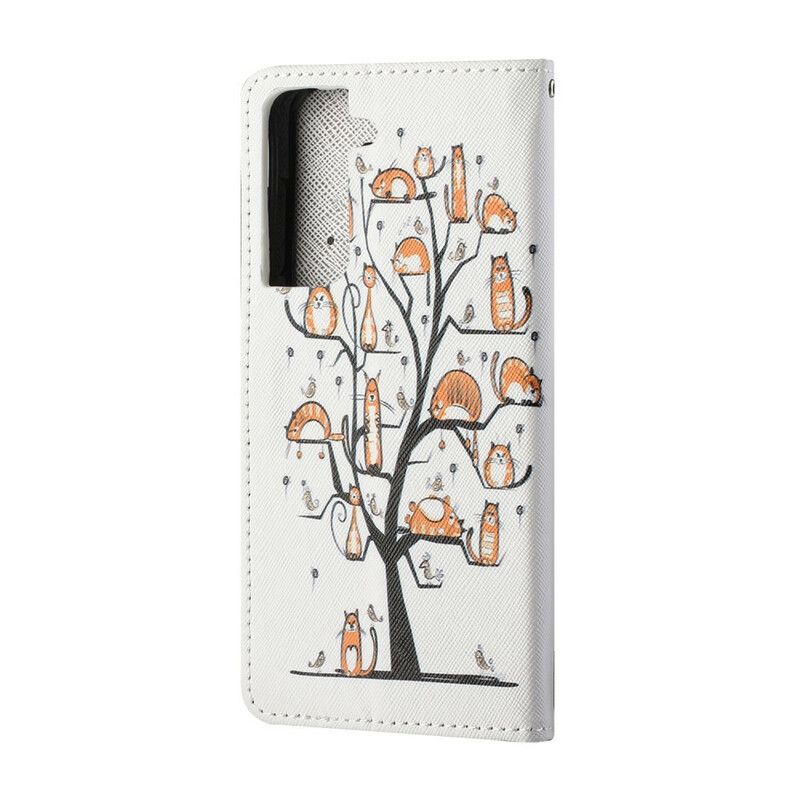 Fodral För Samsung Galaxy S21 Fe Funky Cats Strappy