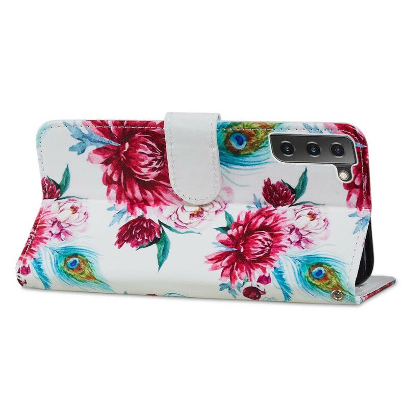 Fodral Samsung Galaxy S21 Fe Intensiva Blommor