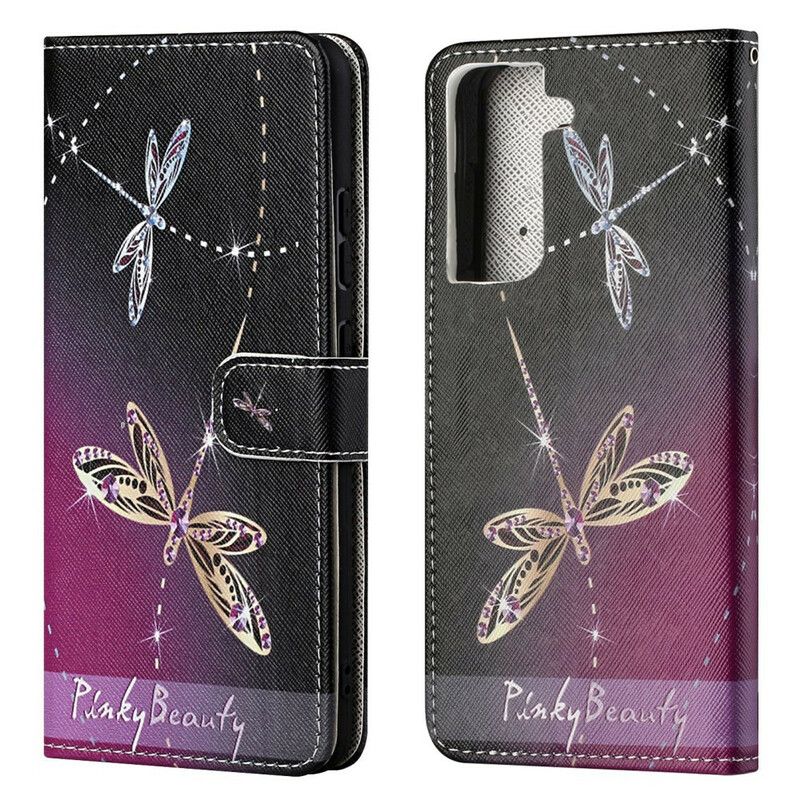 Fodral Samsung Galaxy S21 Fe Strappy Dragonflies