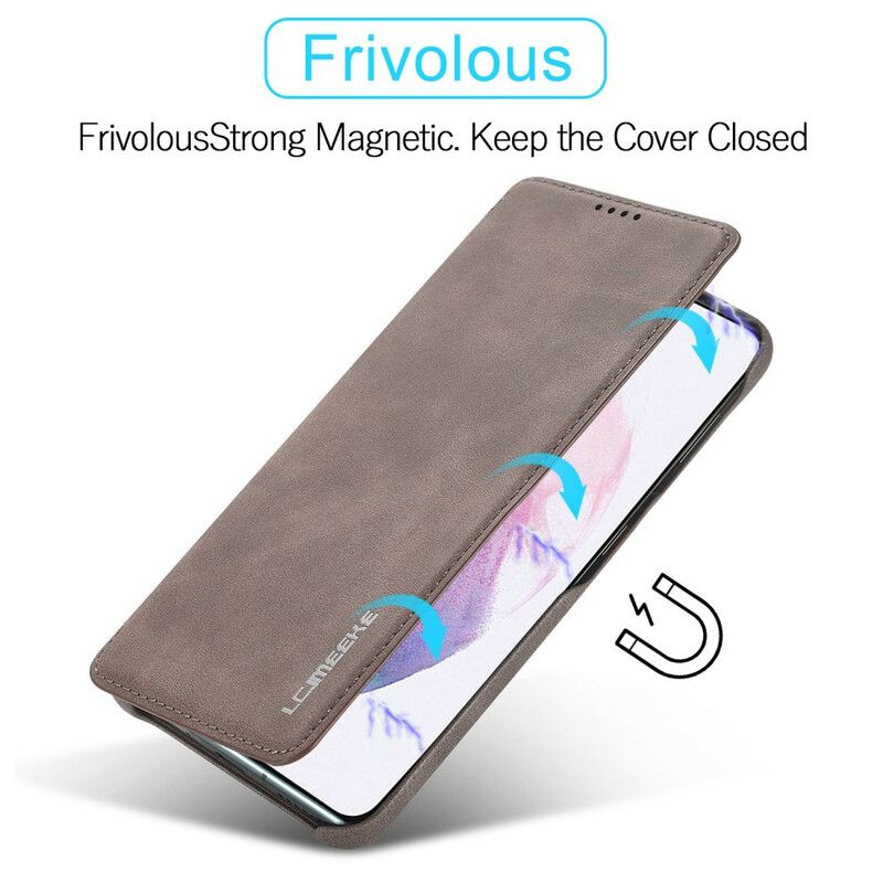 Folio-fodral För Samsung Galaxy S21 Fe Lc.imeeke Lädereffekt
