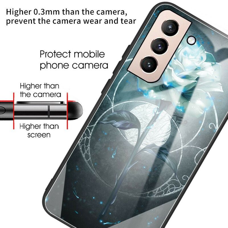 Skal Samsung Galaxy S21 Fe Härdat Glas Rosa Grön