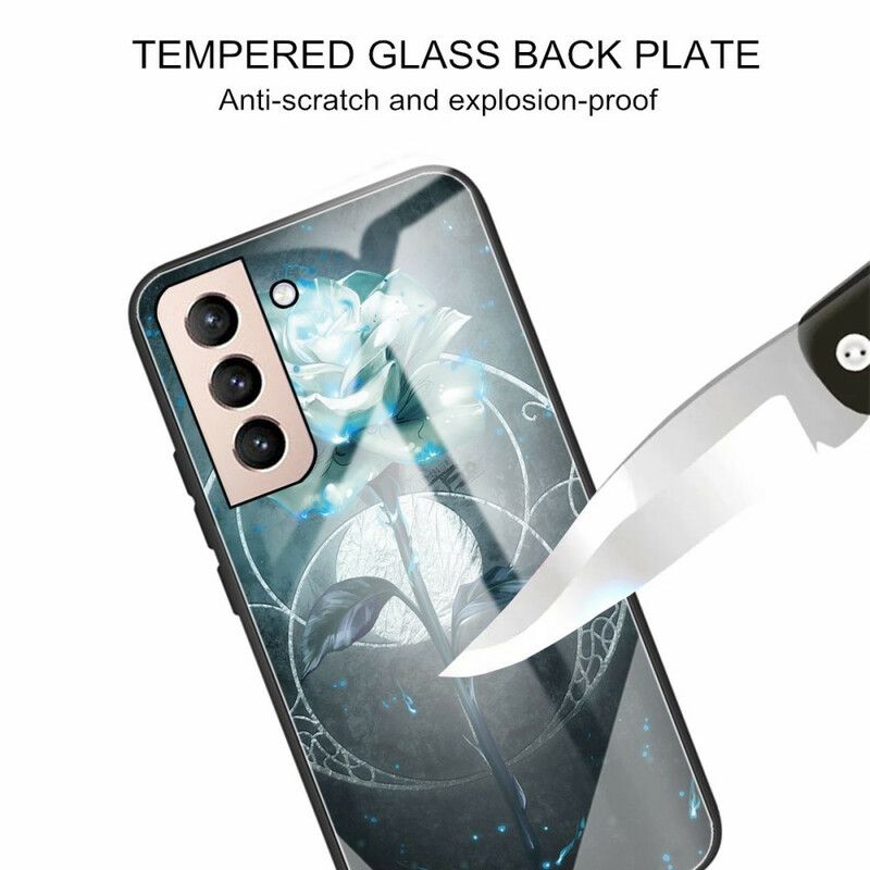 Skal Samsung Galaxy S21 Fe Härdat Glas Rosa Grön