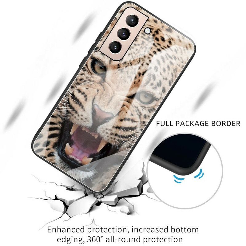 Skal Samsung Galaxy S21 Fe Leopard Härdat Glas