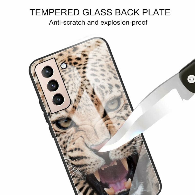 Skal Samsung Galaxy S21 Fe Leopard Härdat Glas