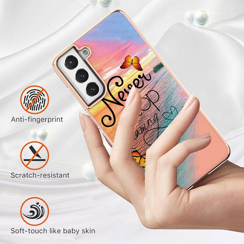 Skal Samsung Galaxy S21 Fe Telefonfodral Never Sto Dreaming Butterflies