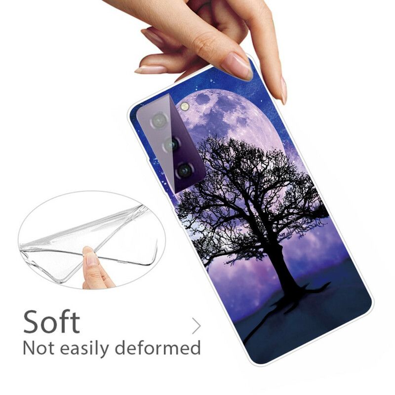 Skal Samsung Galaxy S21 Fe Telefonfodral Tree And Moon