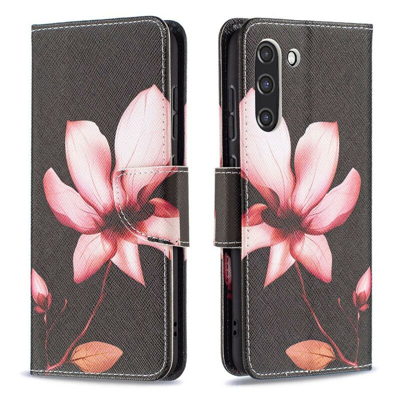 Skyddsfodral Samsung Galaxy S21 Fe Rosa Blomma