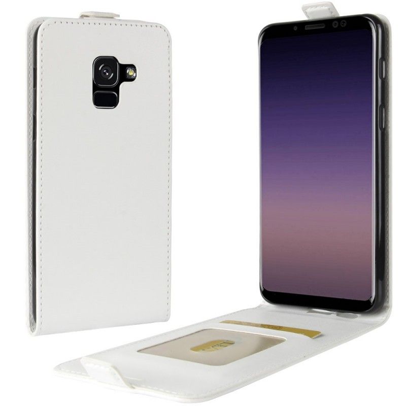 Fodral Samsung Galaxy A8 Svart Vikbar Lädereffekt