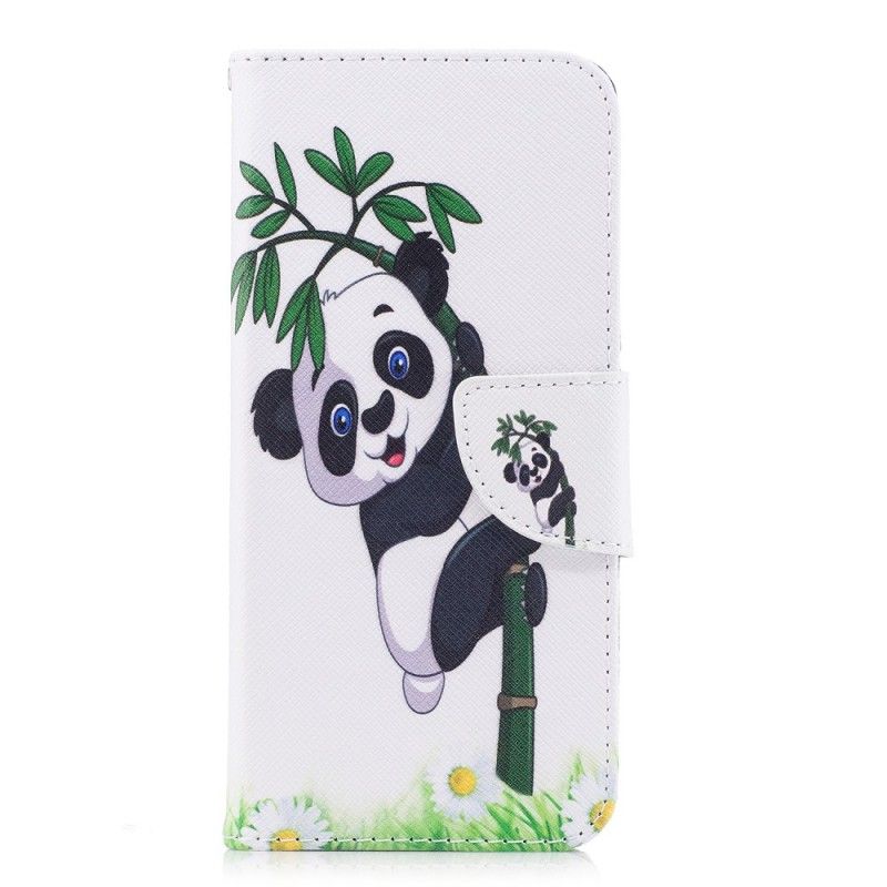 Läderfodral Samsung Galaxy A8 Mobilskal Panda På Bambu