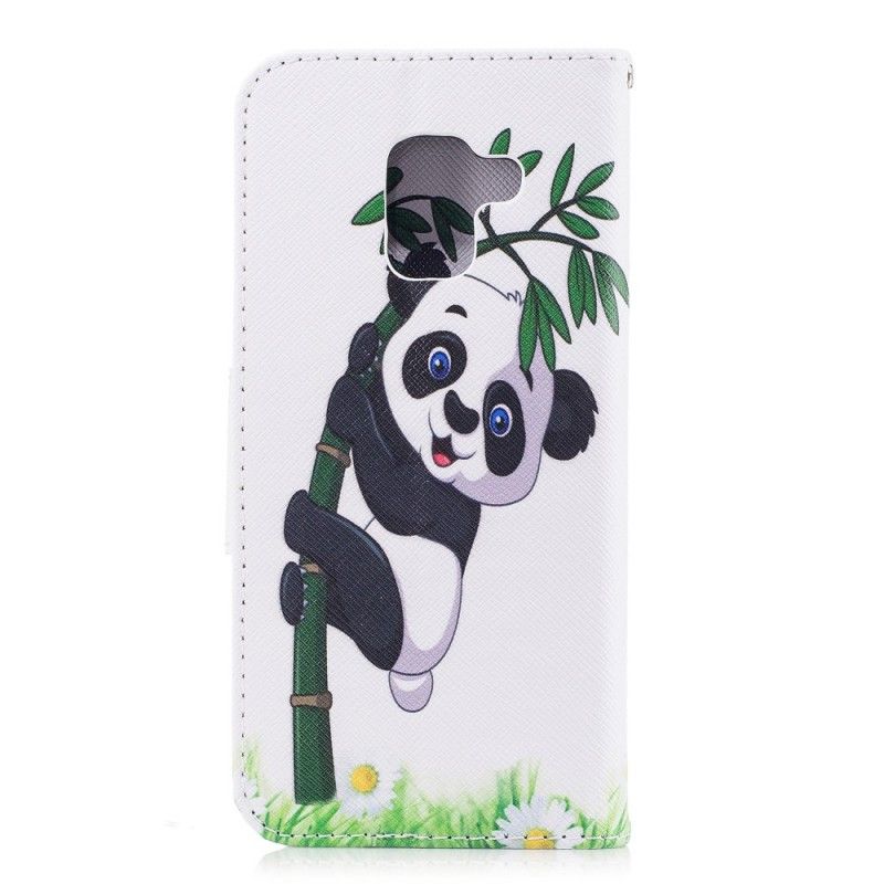 Läderfodral Samsung Galaxy A8 Mobilskal Panda På Bambu