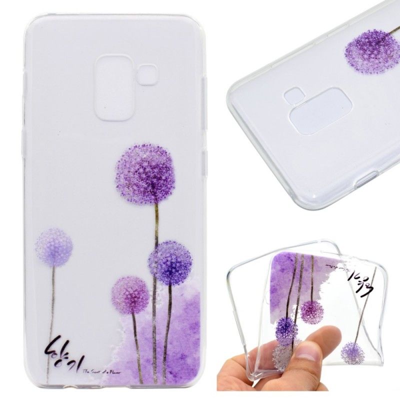 Skal för Samsung Galaxy A8 Transparent Färgade Maskrosor