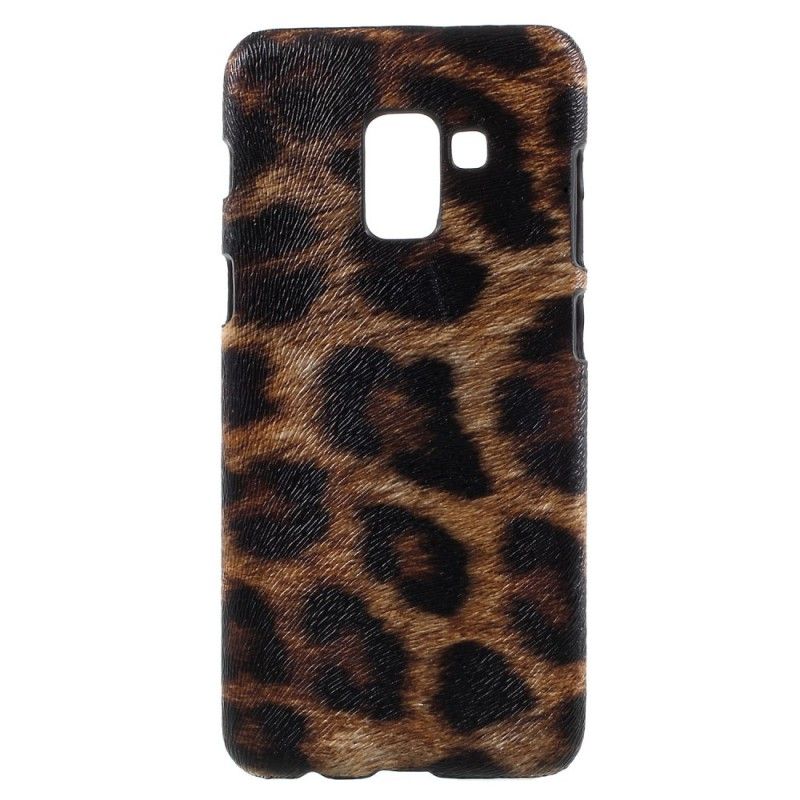 Skal Samsung Galaxy A8 Vit Mobilskal Leopard