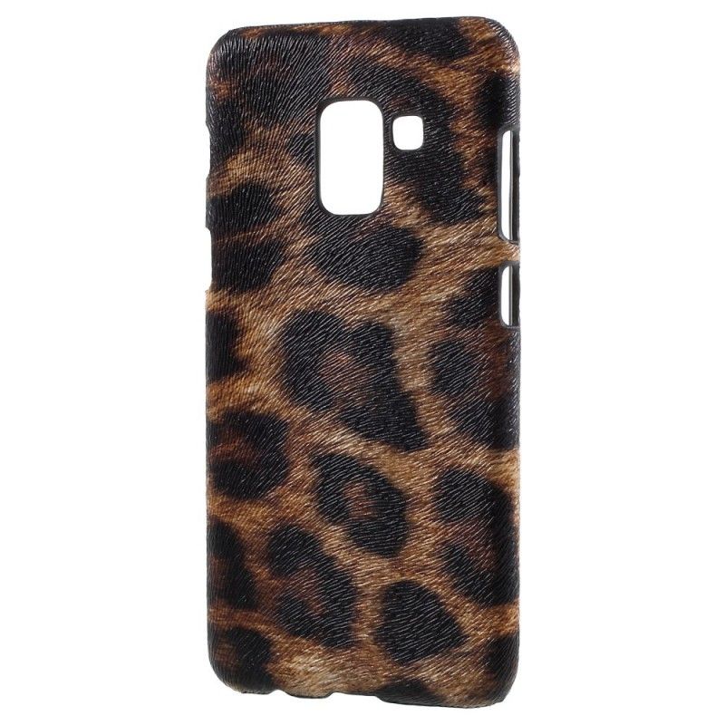 Skal Samsung Galaxy A8 Vit Mobilskal Leopard