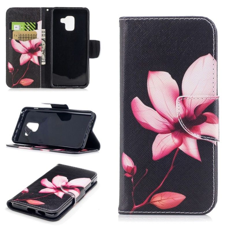 Skyddsfodral Samsung Galaxy A8 Rosa Blomma