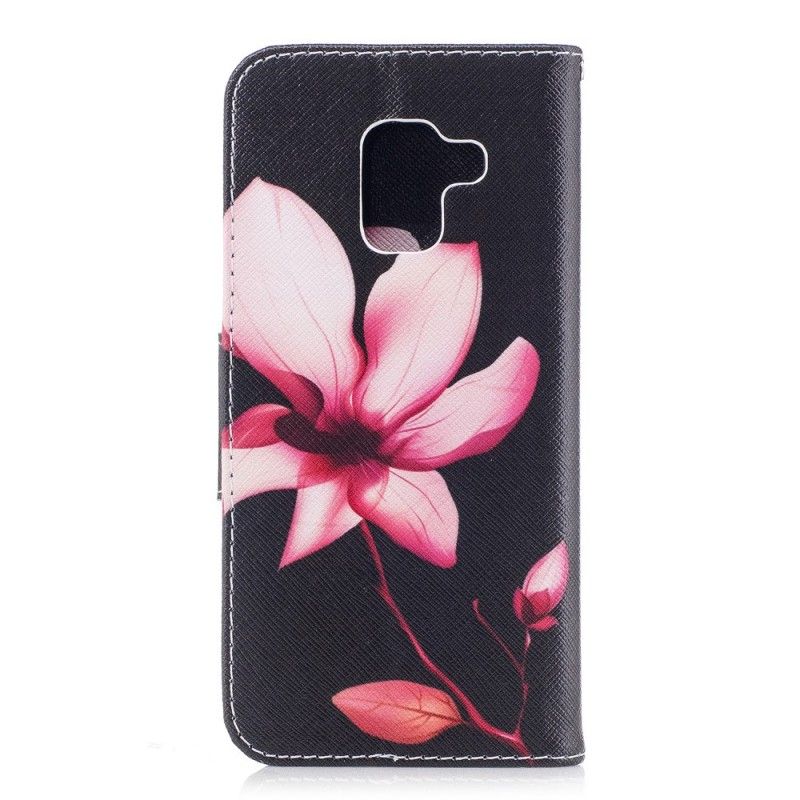 Skyddsfodral Samsung Galaxy A8 Rosa Blomma