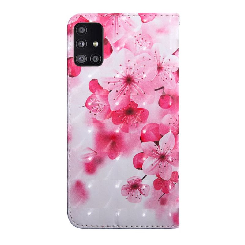 Fodral Samsung Galaxy A51 5G Rosa Blommor