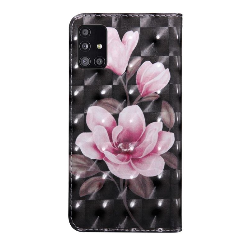 Läderfodral Samsung Galaxy A51 5G Mobilskal Blommor Blommar