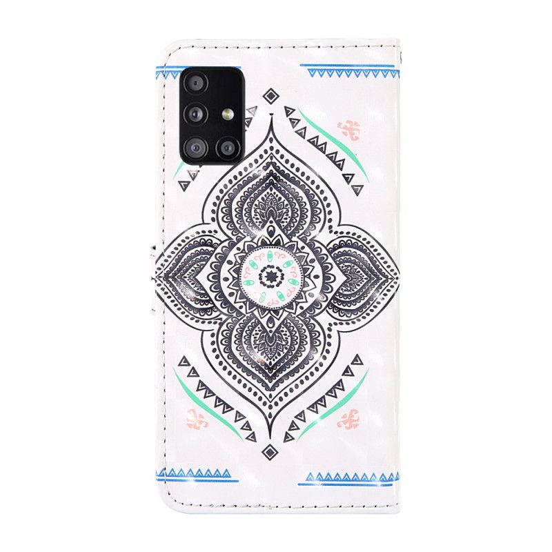 Läderskal Samsung Galaxy A51 5G Ljusfläckar Mandala Med Rem