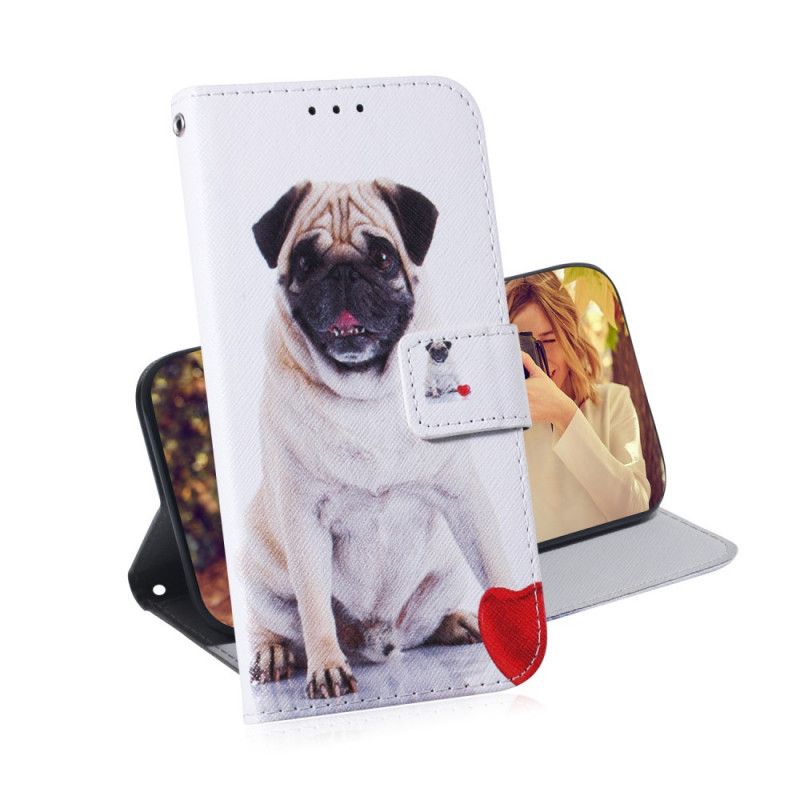 Läderskal Samsung Galaxy A51 5G Mopshund