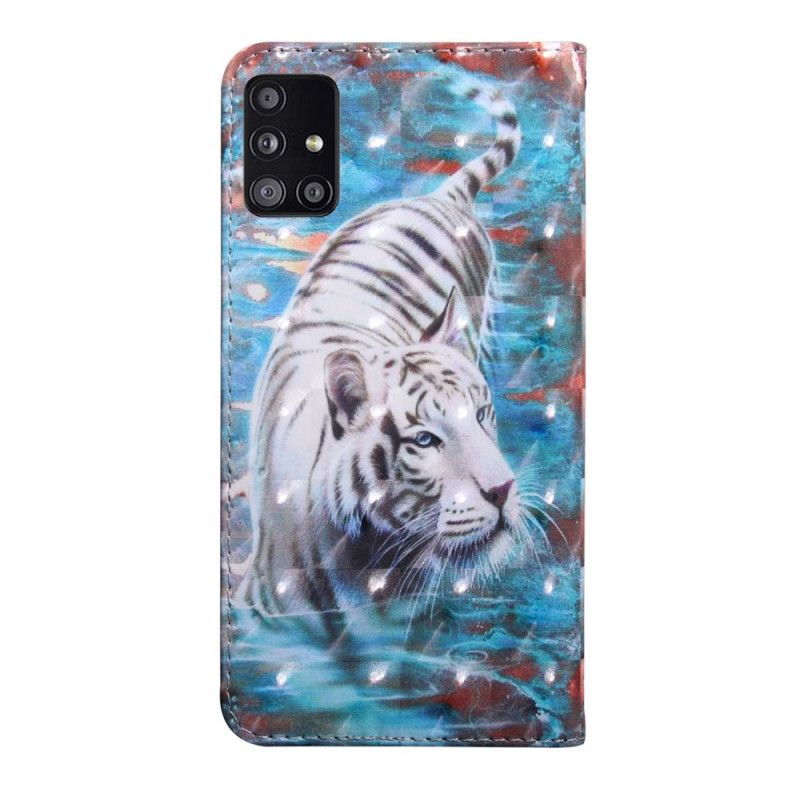 Läderskal Samsung Galaxy A51 5G Tiger I Vattnet