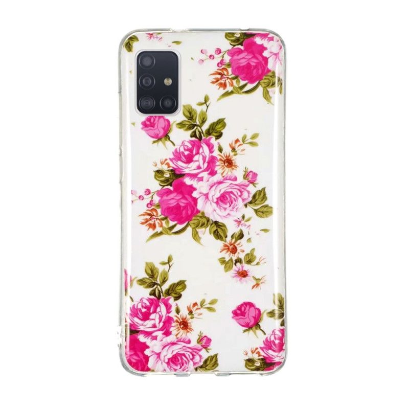 Skal Samsung Galaxy A51 5G Fluorescerande Frihetsblommor