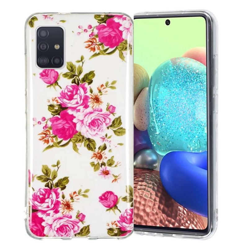 Skal Samsung Galaxy A51 5G Fluorescerande Frihetsblommor